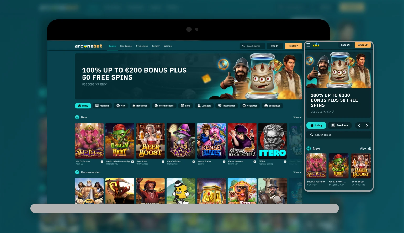 ArcaneBet Casino App Screenshot